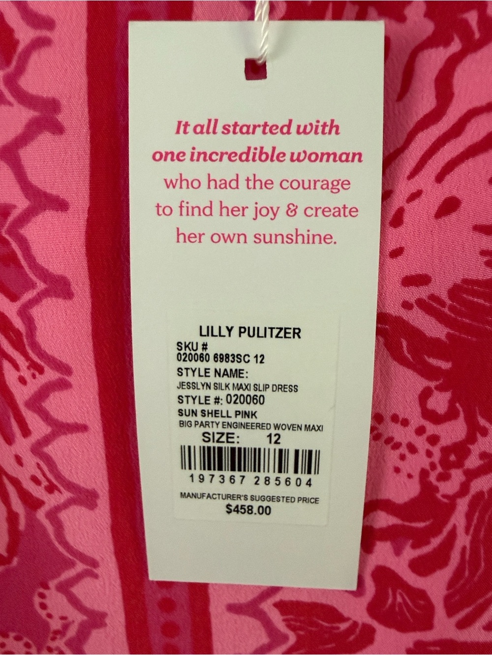 Lilly Pulitzer Jesslyn Silk Maxi Slip Dress in Sun Shell Pink Big Party - Picture 9 of 11
